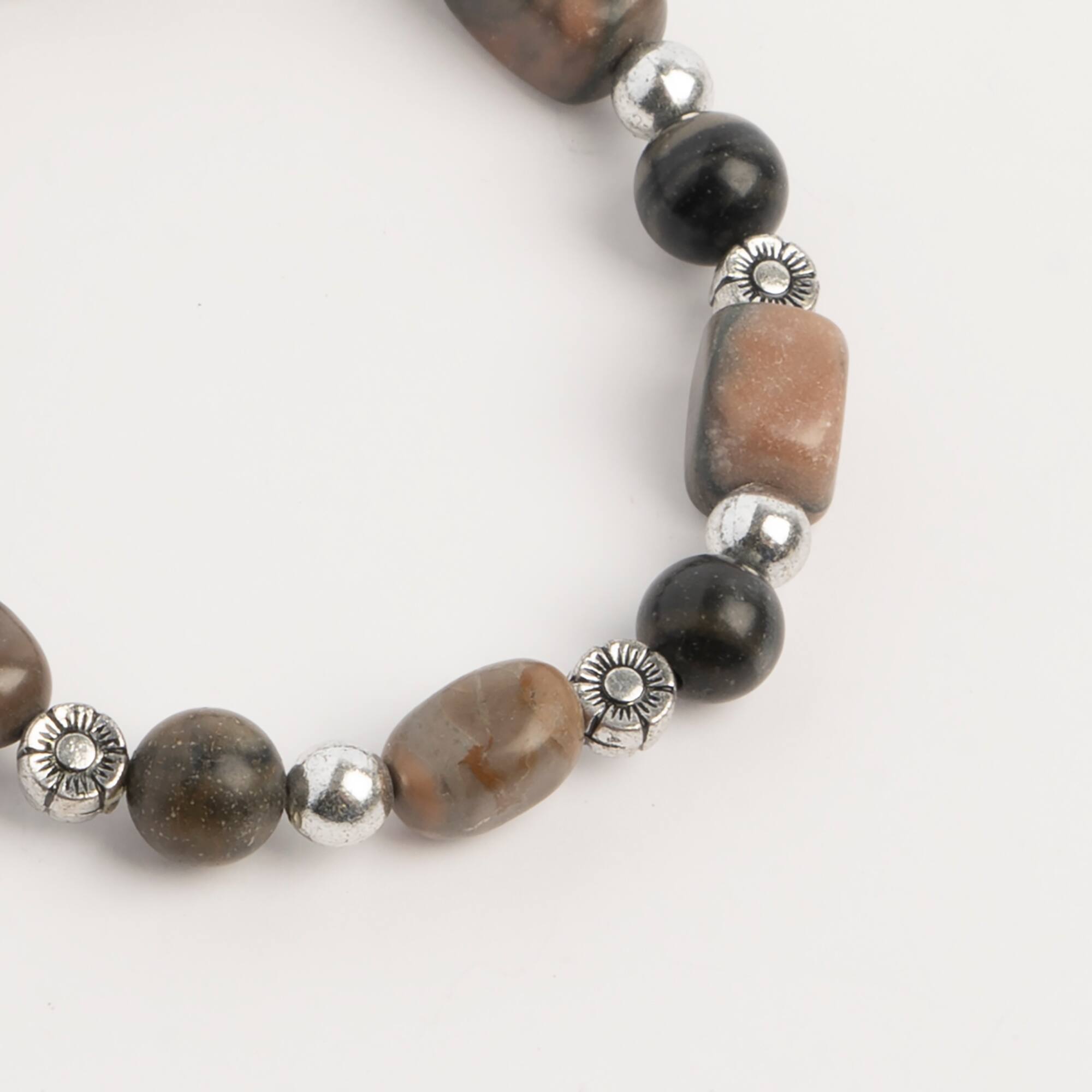 John Bead Jasper No.79 Natural Stone Stretch Bracelet